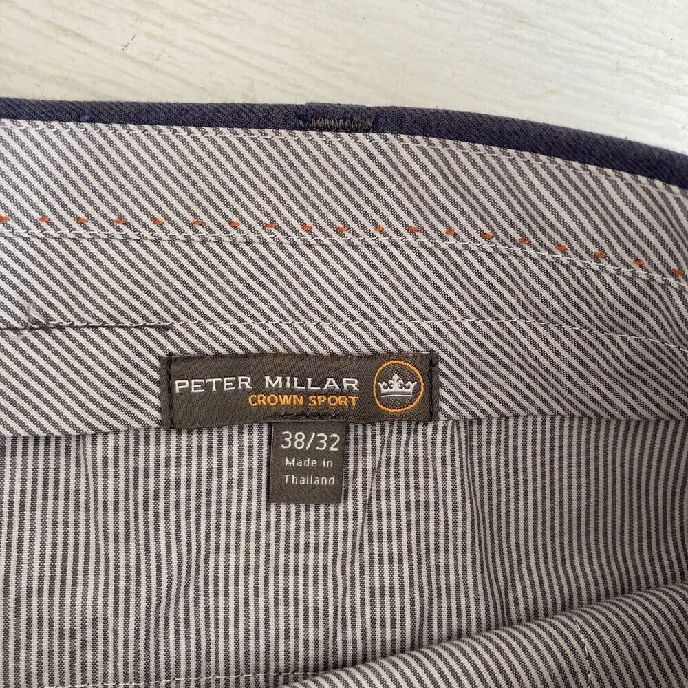 Peter Millar Crown Sport Mens 38x32 Blue Dress Pants Trousers Business - Picture 10 of 10